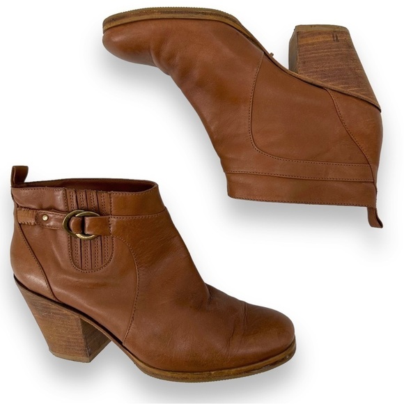 Rachel Comey Hitch Whiskey Leather Ankle Bootie Size 7 - Picture 1 of 10